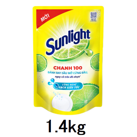 Nước Rửa Chén Sunlight Chanh Túi 1.4kg