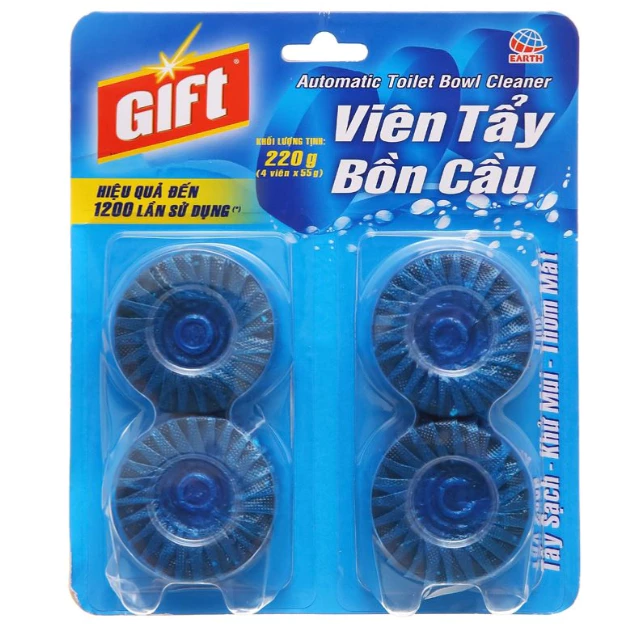 Viên Tẩy Bồn Cầu Gift 220g (Vỉ 4 viên)