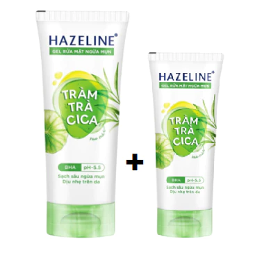 Sữa Rửa Mặt Hazeline 100g Tràm Trà Cica / Nghệ Hoa Cúc (Có tặng kèm 40g)