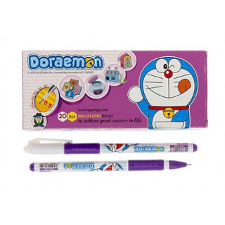 (Hộp 20 cây) Bút Gel Doraemon 012/DO (Mực Tím )