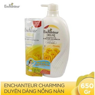 Sữa Tắm Enchanteur Charming Hương Nước Hoa Chai 650g (Tặng Kèm Túi Sữa Tắm 200g)